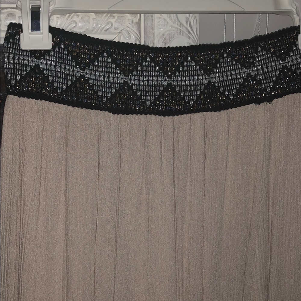Long tan skirt